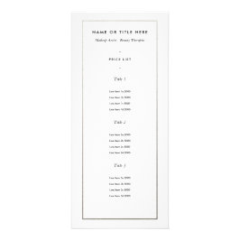 Panfleto Fronteira de prata falsa em branco | Placa Rack Mo