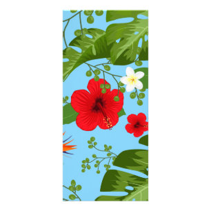 Panfleto Fundo de Flores Tropicais 12