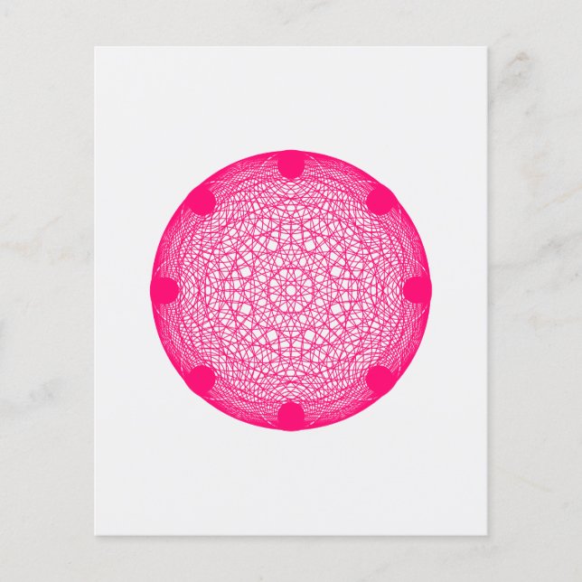 Panfleto Geométrico Neon Pink - Personalizável (Frente)