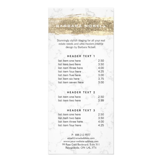 Panfleto Glam Dourado Glam Pintor Branco (Frente)