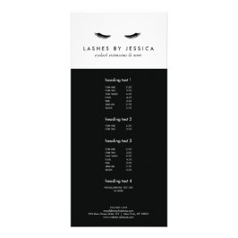 Panfleto Glam Eyelashes Preto e Branco