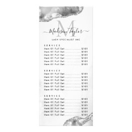 Panfleto Glam Silver Cinza Gliter Agate Monograma