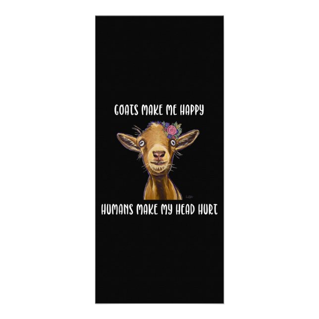 Panfleto Goats Me Faz Feliz Capuz (Frente)