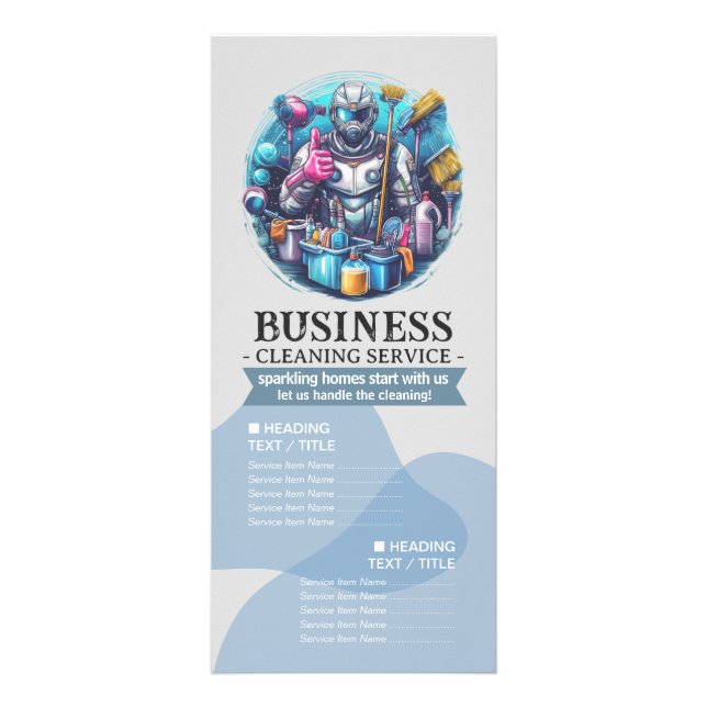 Panfleto House Cleaning Maid Service Housekeeping Price (Frente)