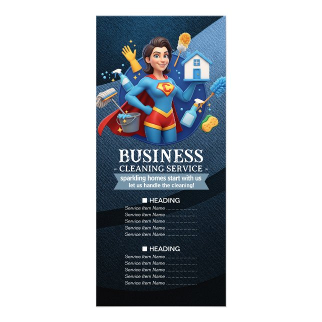 Panfleto House Cleaning Maid Service Housekeeping Price (Frente)