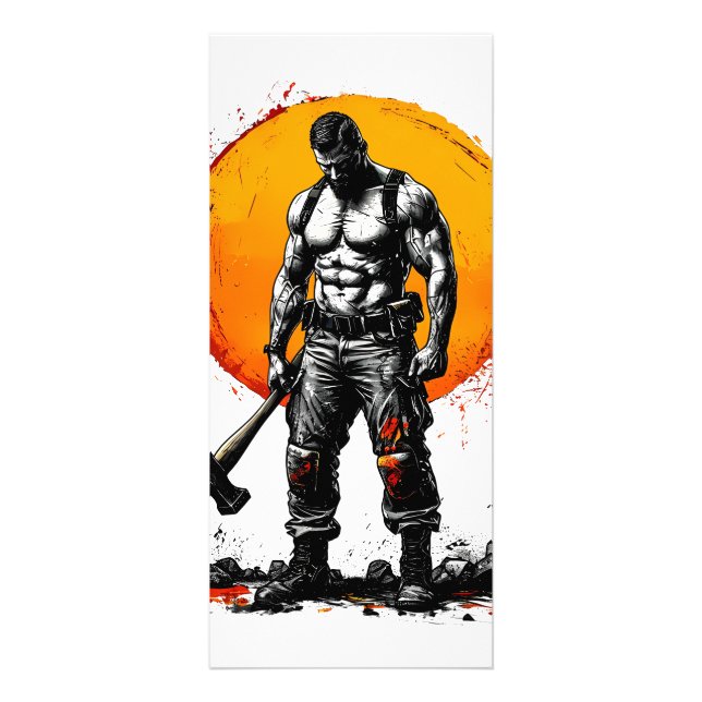 Panfleto hummerRack Card de fantasia medieval bárbara guerr (Frente)