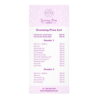 Panfleto Ilustração de Cão de Cartoon para o Grooming