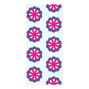 Panfleto Ilustração de formas florais roxas e rosas