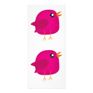 Panfleto Ilustração de Passarinho Rosa Fofa