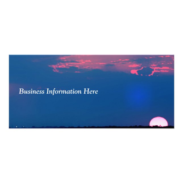 Panfleto Impressionista Sunset Do Sea Business Rack Card (Frente)