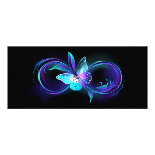 Panfleto Infinidade brilhante com borboleta mágica