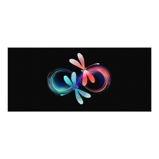 Panfleto Infinito com libélulas brilhantes (Frente)
