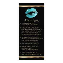 Panfleto Instruções para o Lipstick da glitter teal