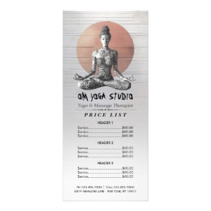 Panfleto Instrutor de Meditação Yoga Reiki Master Lotus Pos