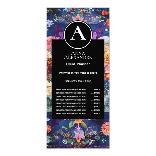 Panfleto Jardim em Movimento | Design de Mandala Floral (Frente)