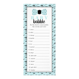 Panfleto Jogo de Chá de fraldas do Word Scramble, 25 Pack