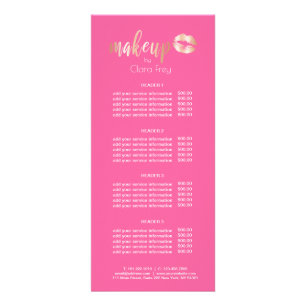 Panfleto lábios e maquiagem elegantes de rosa de cobre