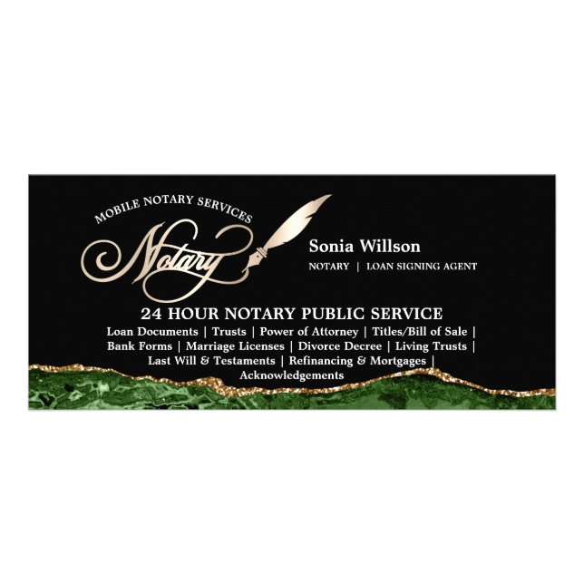 Panfleto Lei do agente de assinatura do notário e do emprés (Frente)