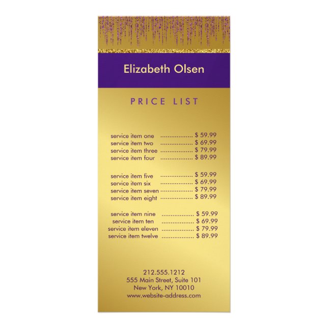 Panfleto Leitura Dourada Moderna de Script de Assinatura Ho (Frente)