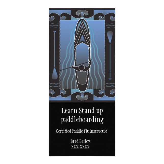 Panfleto Levante-se lições de Paddleboard (Frente)