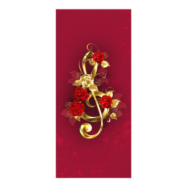 Panfleto Limpeza de ouro com Flores Rosa (Frente)