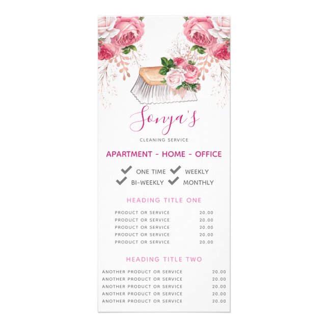 Panfleto Limpeza do Promocional Comercial do Serviço (Frente)