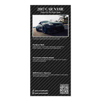 Panfleto Lista de Modificações para Exposição de Carros