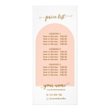 Lista de preços de código qr de logotipo rosa de a