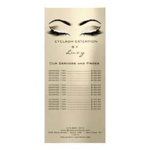 Panfleto Lista de Preços de Marca Lashes Extensão Cria de m