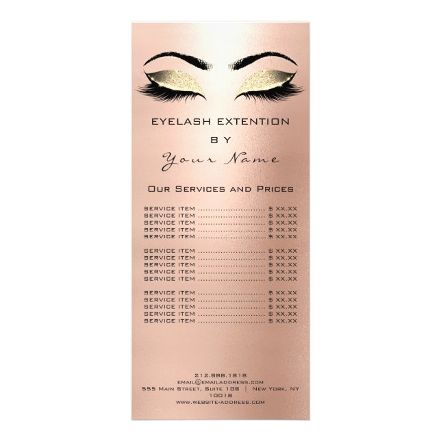 Panfleto Lista de Preços de Marca Pisca Extensão Rosa1 Rosa (Verso)