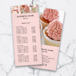 Panfleto Lista de Preços de Padaria Foto Personalizada QR R
