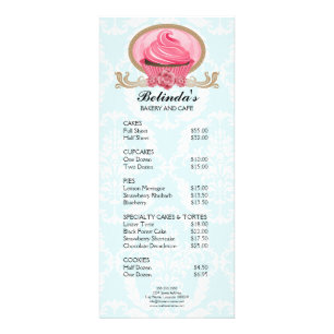 Panfleto Lista de Preços de Promoção da Folha de Cupcakes E