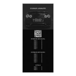 Panfleto Lista de Preços de Reparo de Limpeza de Detalhes A