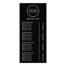 Lista de preços do logotipo moderno minimalista pr