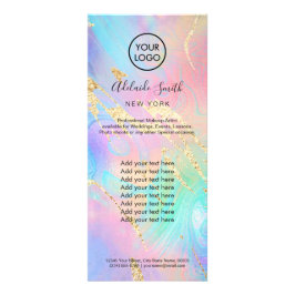 Panfleto lista de preços do mármore fluido iridescente fals