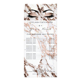 Panfleto Lista de Preços Lashes Navegar Maquear Cobre Marbl