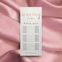 Lista de preços pedicure do Waxing & Threading Man