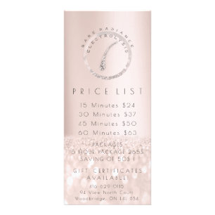 Panfleto Lista de Preços Rosa Blush Eletrolise Remoção do C