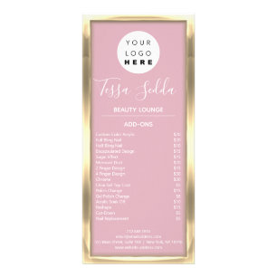 Panfleto Lista de Preços Rosa Pink de Previsão de Manicur