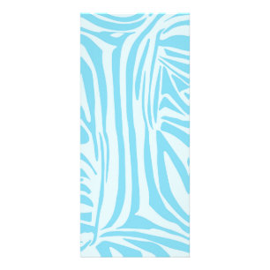 Panfleto Listras Ousadas de Zebra Azul e Branco