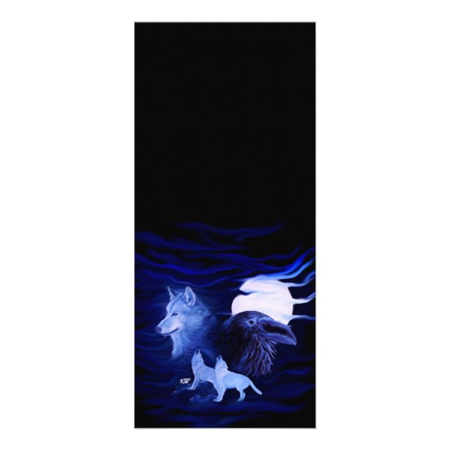 Panfleto Lobos e Raven com lua de cheio (Frente)