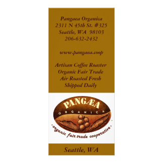 Panfleto logobig, café RoasterOrganic Tra justo do artesão…