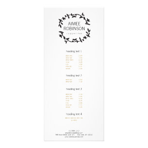 Panfleto LOGOTIPO BOÉMIO da GRINALDA da FOLHA em PRETO & no