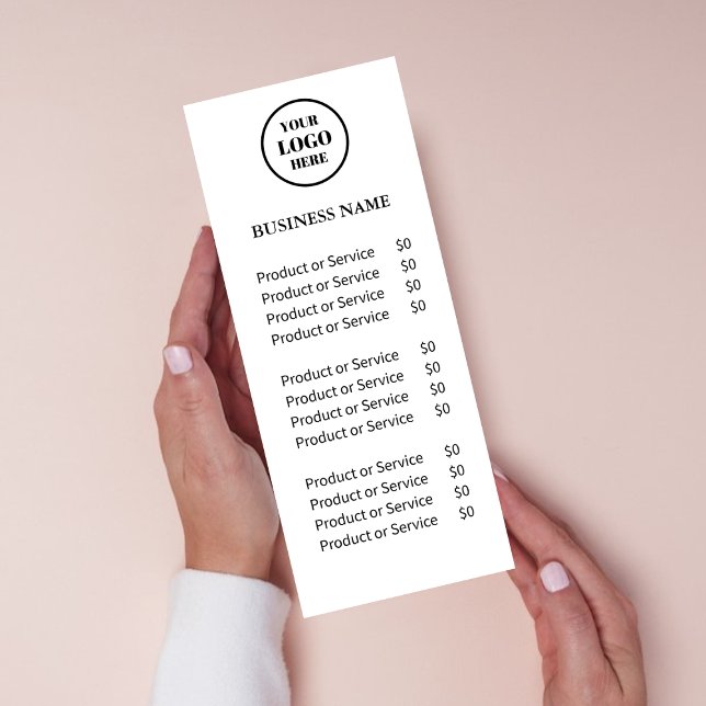 Panfleto Logotipo comercial profissional Serviço preto e br (Criador carregado)