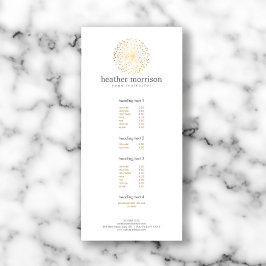 Panfleto LOGOTIPO DANDELION STARBURST Dourado em BRANCO