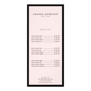 Panfleto Loja de Luxo Minimalista Preto/Rosa