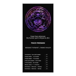 Panfleto Lótus Serenidade Design Mandala Roxo