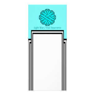 Panfleto Lt Blue / Teal Flower Ribbon por Kenneth Yoncich