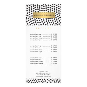 Panfleto Luxe Black Confetti Dots II com Barra Dourada