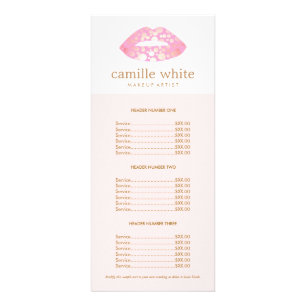 Panfleto Makeup Artist Pink and Gold Lips Pink Price List